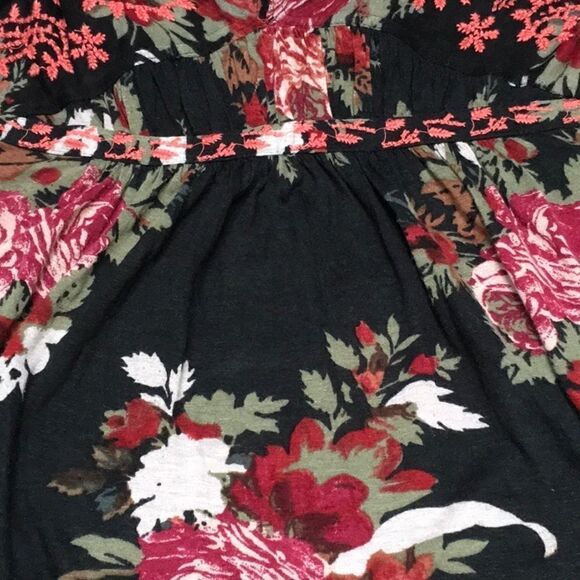 Free People linen blend floral top New - Picture 13 of 14